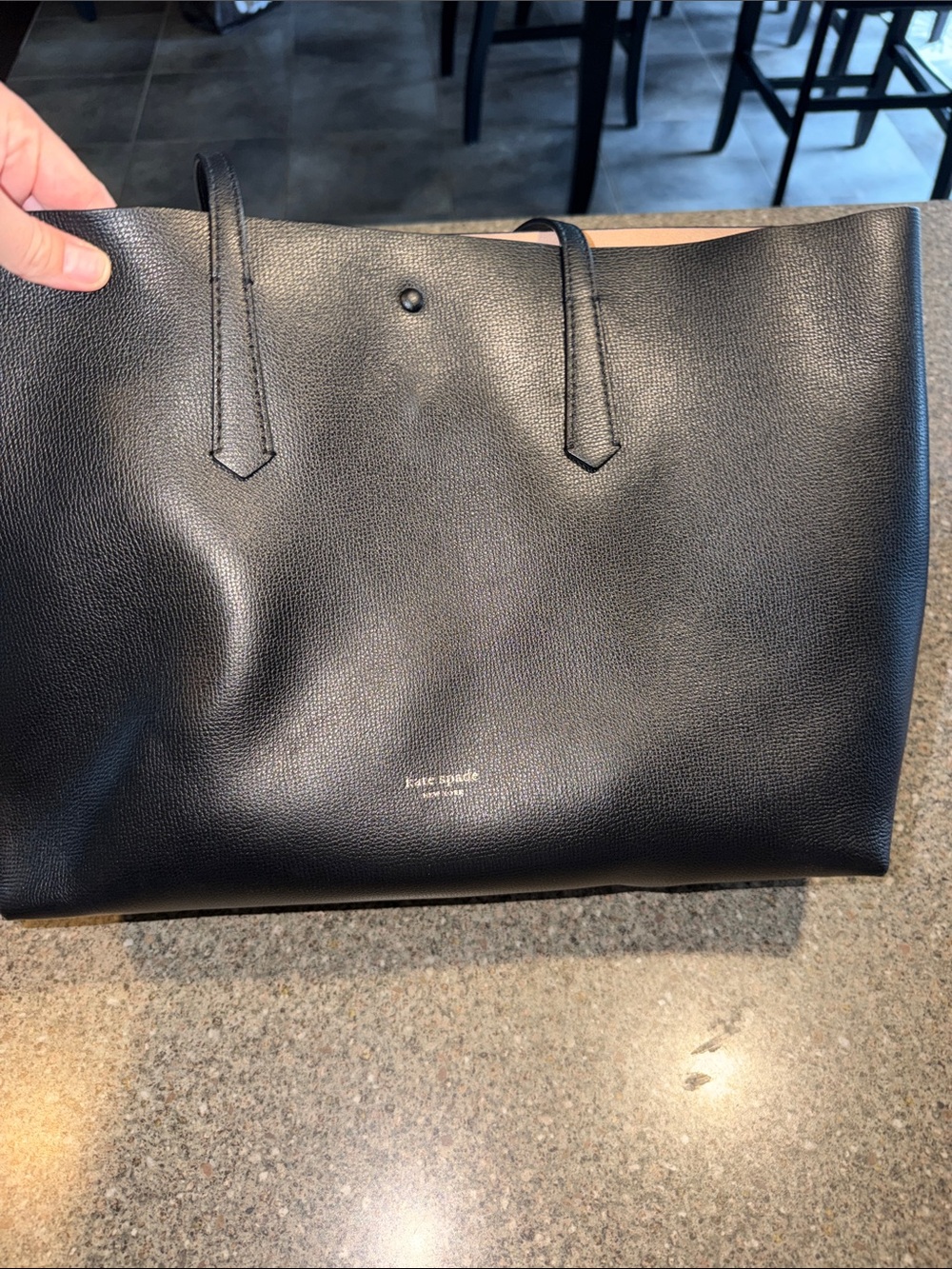 kate spade Black Leather Tote - Picture 3 of 5